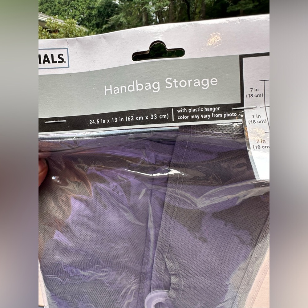 Essentials Handbag Storage with plastic hanger